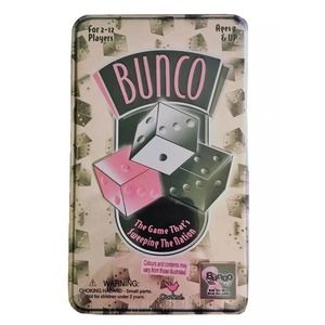 New BUNCO Dice Game SEALED Party Game Metal Storage Tin 2-12 players Family Fun!